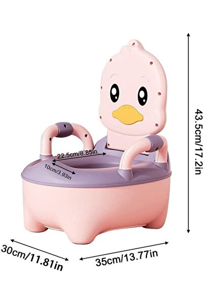 fulina Baby Potty Training Seat - Pink Toilet Trainer With Handles, Toddler Kids Chair With High Back Suppo