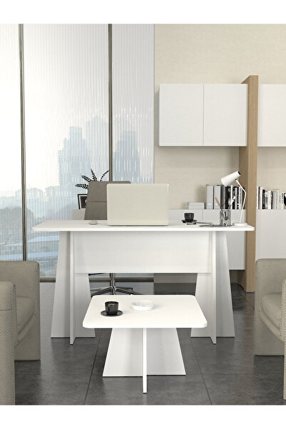 dorpek Kula Ofis Masası Set Ofis Masası Ve Sehpası - 2 Parça