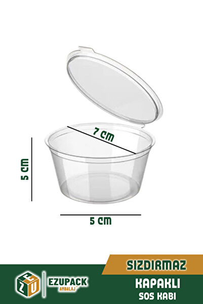 Ezupack 25 Adet Sızdırmaz 120 ml Mini Saklama Kabı Sosluk Buzluk Kabı, Et Suyu, Kemik Suyu, Sos Kabı Mutfak