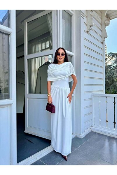 BOLESA GİYİM Beyaz Helen Elbise
