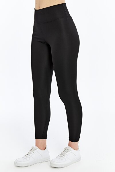 AXXEL Γυναικείο μαύρο κολάν γυμναστικής με ψηλή μέση-μεγάλο μέγεθος-P2154