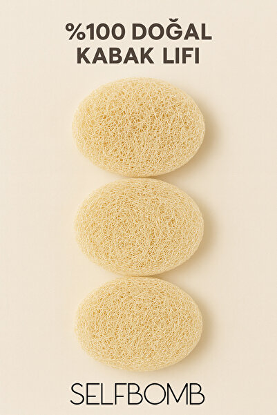 SelfBomb 3’lü Kabak Lifli Yüz Peeling Diski | %100 Doğal | Gözenek Arındırıcı...