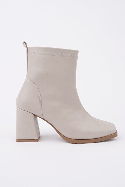 MUGGO Dámské boty LUCIE s tupou špičkou, na silném podpatku a se zapínáním na zip