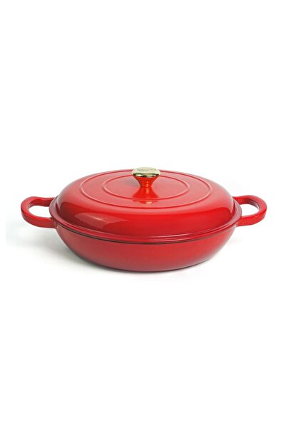 VAV GET Enameled Cast Iron Dutch Oven Shallow Casserole 12-inch