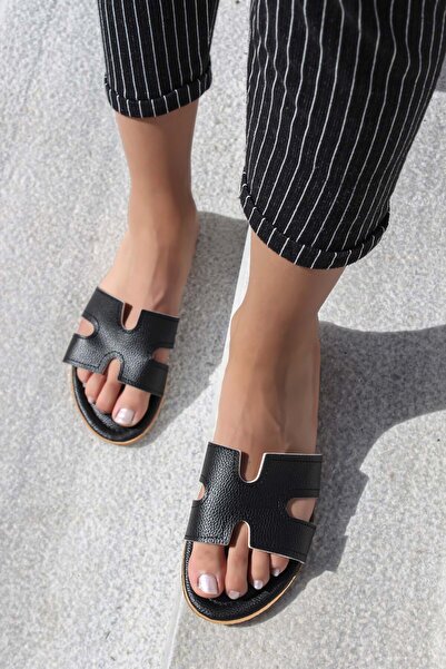 FAST STEP Black Women's Flat Slippers 935ZA113