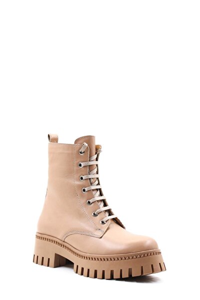 FAST STEP Γυναικείες μπότες με χοντρή σόλα από γνήσιο δέρμα 010KZA8370