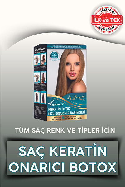 La Benedic Tr'de Ilk 4 Aşamalı Keratin Botox Hızlı Onarım Bakım Full Jel Set ...