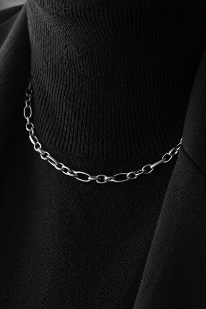 ByFlorya Jewelry الصلب البيضاوي حلقة مشبك ورق سلسلة قلادة تشويه الحرة مكتنزة الملمس كابل سلسلة 5mm