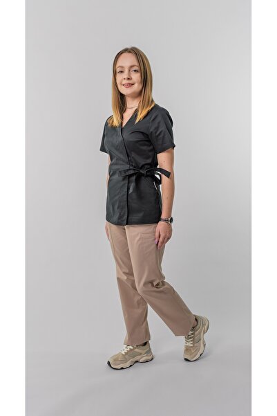 Masstex Bluza Medicală Vicky – Kimono Cambrat cu cordon lateral