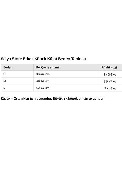 salya store Erkek köpekler için çiş bezi & erkek sızdırmaz köpek külot renkleri