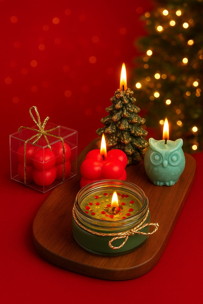 Nil Mum 4 Parça Hediyelik Yeni Yıl ( Noel ) Seti