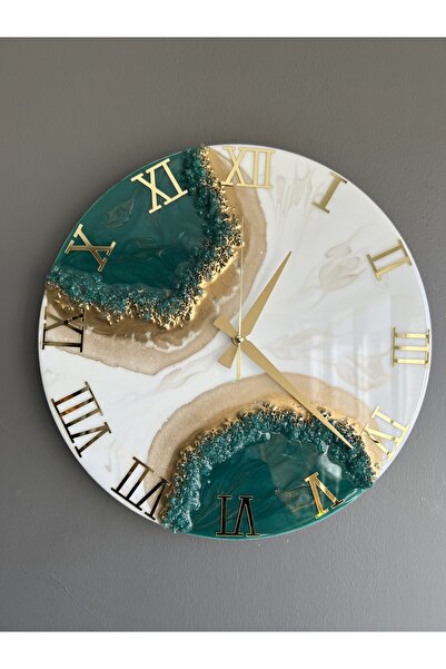 Genel Markalar 40 CM Epoksi Tasarımlı Şık Duvar Saati - 40 cm çap