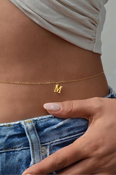 Sacce Scarves&Accessories Kişiselleştirilebilir Harfli Zincir - Bel Zinciri ve Kolye
