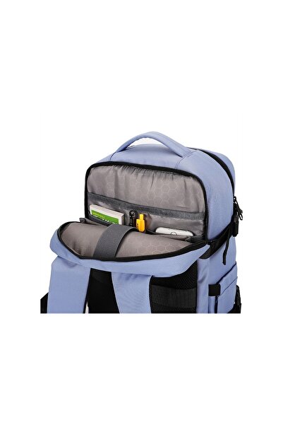 aventor Rucsac de călătorie AV201, bagaj de mână Ryanair/Wizz Air, 40x25x20 cm, poliester, albastru deschis