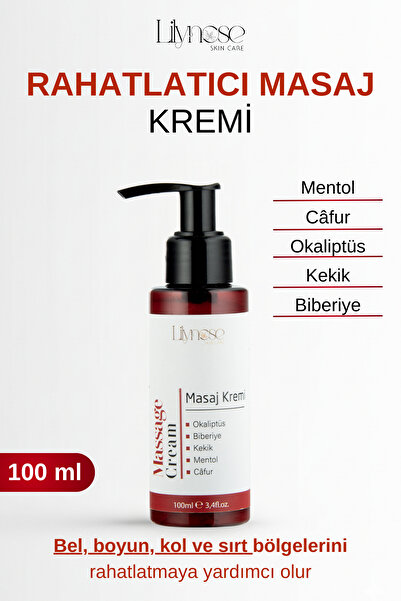 lilynose Masaj Kremi Bel, Boyun, Kol ve Sırt İçin Ağrı Gidermeye Yardımcı 100 ml