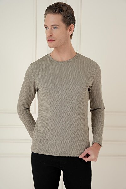 Efor TS 889 Slim Fit Gri Spor T-Shirt