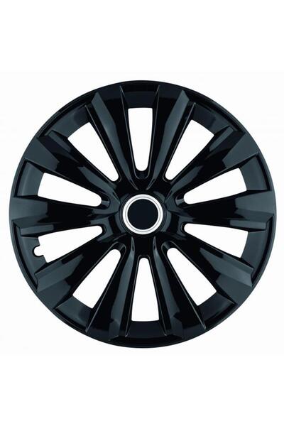 Avex Σετ 4 καλυμμάτων τροχών μοντέλο Delta Black, 15 ιντσών, με χρωμιωμένο δα...