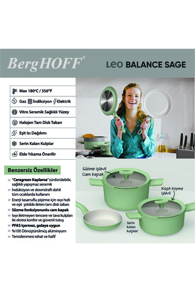Berghoff Leo Balance 10 Parça Sage Tencere Seti
