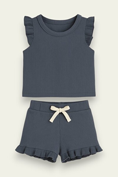 My Kids Wear Комплект шорти с волани за момиче