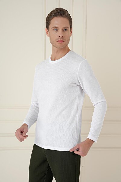 Efor TS 889 Slim Fit Beyaz Spor T-Shirt