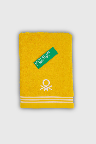 Benetton Home Рушник для ванної кімнати, рушник для рук і обличчя, жовтий, 100% бавовна, 50x90 см