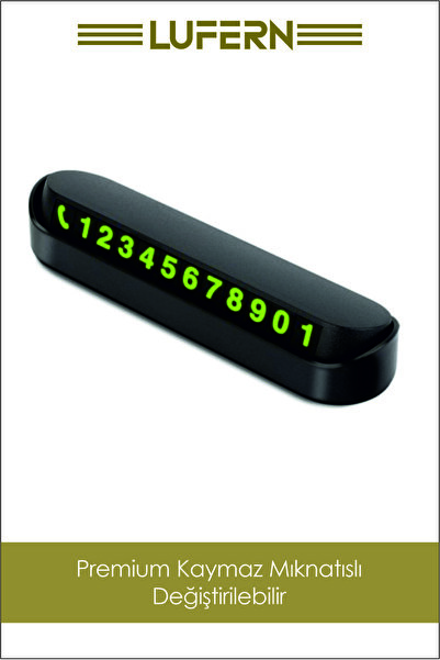 Lufern Premium Oto Araba Torpido Göğüs Üstü Araç İçi Fosforlu Telefon Numarat...