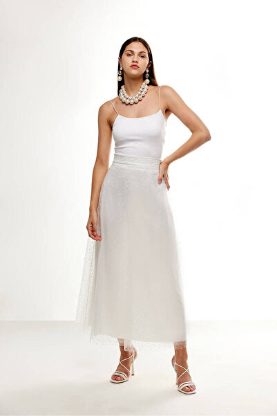 BE BLUE ECRU STAR TULLE SKIRT