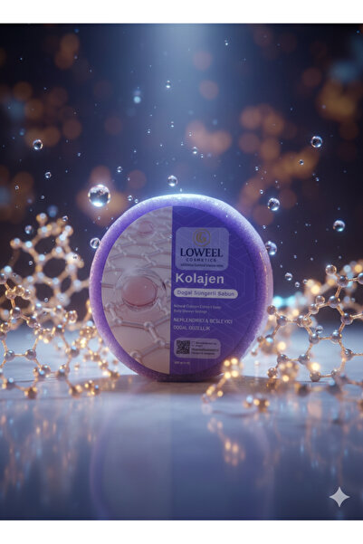 loweel Kolajen Özlü Doğal Süngerli sabun | 125 gr (+/-5 g) | Vücut Temizleyici