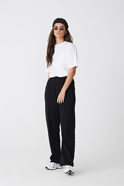 BE BLUE Black Palazzo Sweatpants