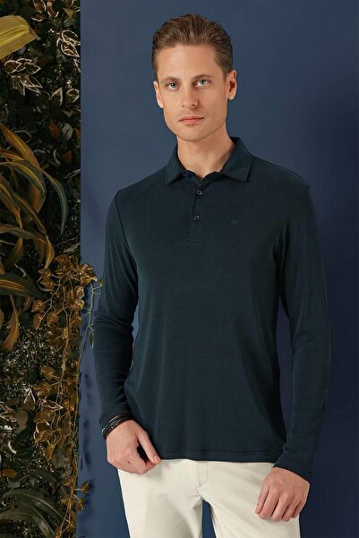 Efor TS 875 Slim Fit Lacivert Spor T-Shirt