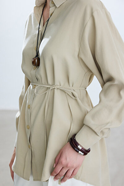 BE BLUE Vintage Sand Modal πουκάμισο