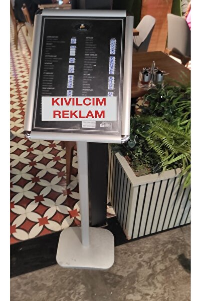 Kıvılcım 2 ADET A3 AYAKLI MENÜ PANOSU ALÜMİNYUM - DİKEY VE YATAY KULLANIMA UYGUN