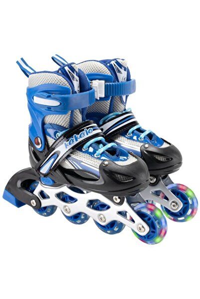 EksikSepeti Mavi Silikon Tekerli Ayarlanabilir Işıklı Paten S 31-34 8231