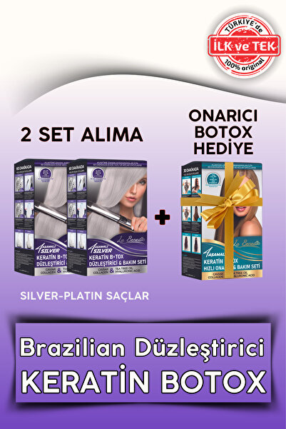 La Benedic 4 Aşamalı Silver Keratin Botox 2 DÜZLEŞTİRİCİ + 1 ONARICI Bakım Fu...
