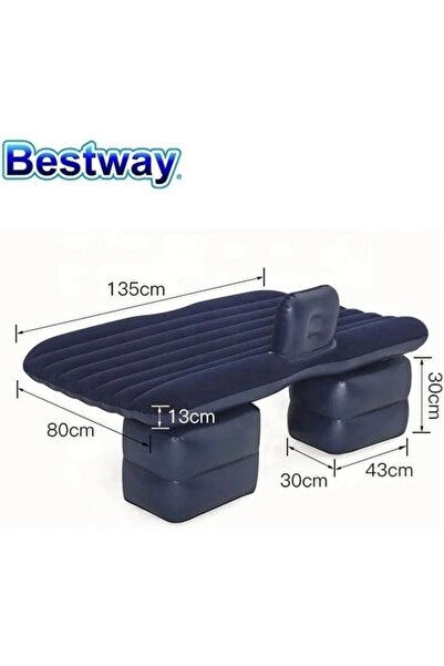 BESTWAY 67780 Araç Içi Şişme Yatak Araba Arka Koltuk Yatağı 135x80 Cm (POMPASIZ)
