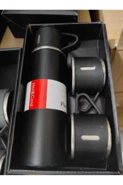 Kapris Paslanmaz Çelik Termos 3lü Set Siyah Kap-291