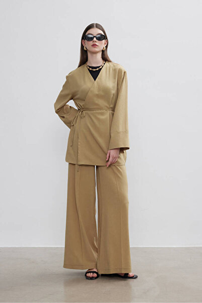 BE BLUE διπλό πέτο Υφασμάτινη μπλούζα