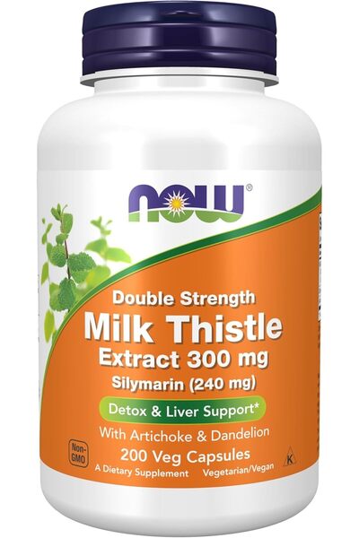 Now Foods Silymarin/Milk Thistle Extract 2X - 300mg, 200 Vcaps