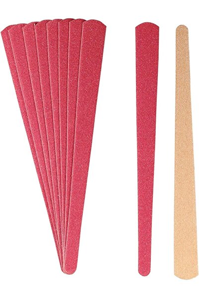 TİTANİA مبرد أظافر تيتانيا ساند 15 سم (عبوة من 10 قطع من الخشب عالي الجودة، عبوة واحدة × 21 جم)