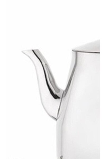 Kapris Lines Pyramid Stainless Steel Teapot Set Sülale Size XXL Metal Handle 3070