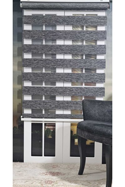 Eperdem Stor Perde Füme Zebra Stor Perde Bambu Zebra Füme