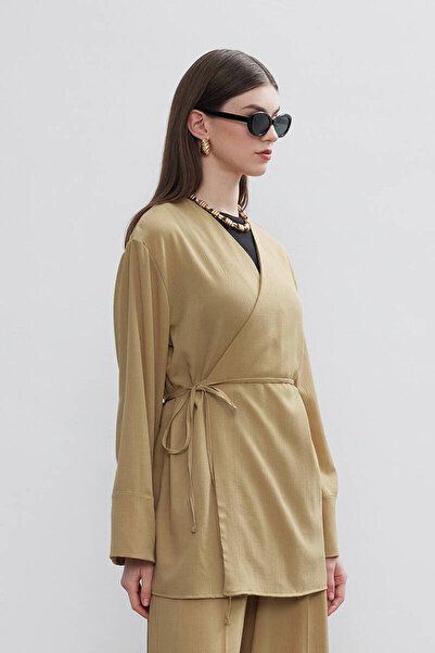 BE BLUE διπλό πέτο Υφασμάτινη μπλούζα