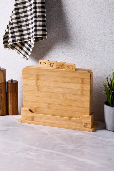 Perotti Piero 4'lü Standlı Kesme Doğrama Tahtası 16619