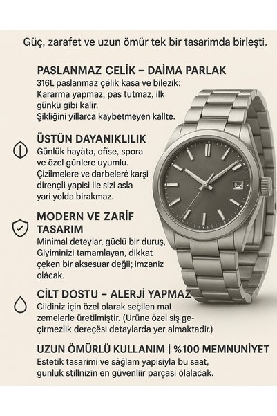 G Sport POLO Rolex Model Çelik Kordon Erkek Kol Saati