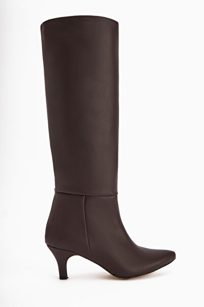 Limoya Milika Brown, Bitter Brown Culoare Ascuțit Toe Short Toc Pull On Cizme de damă