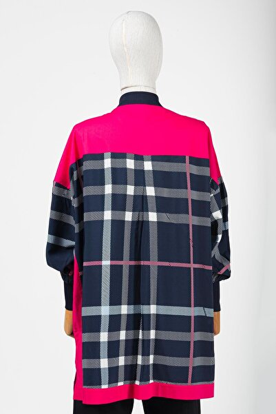 Invee Карирана риза ТЪМНОСИНЬО-ФУКИЯ