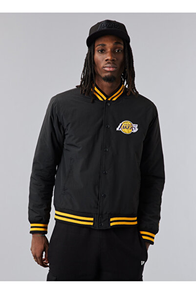 NEW ERA Siyah Dik Yaka Erkek İnce Mont 60284782TEAM LOGO BOMBER JACKET LOS