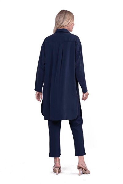 Invee Safari tension shirt navy blue