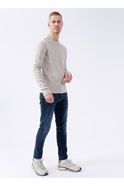 Only & Sons Onsphil Reg 12 Struc Crew Knit Noos 22022855   Silver Lining