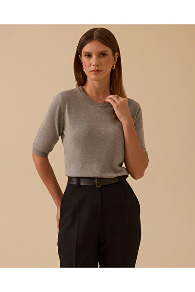 SEÇİL Kısa Kollu Basic Triko Bluz